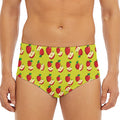 Red Apple Fruit Pattern Print Men's Triangle Swim Briefs