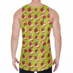 Red Apple Fruit Pattern Print Men's Velvet Tank Top