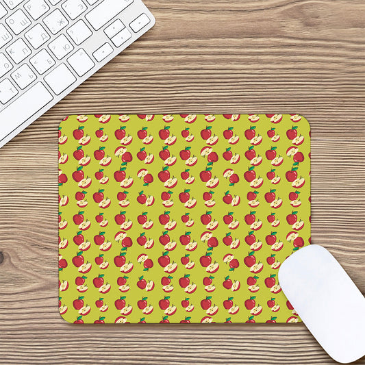 Red Apple Fruit Pattern Print Mouse Pad