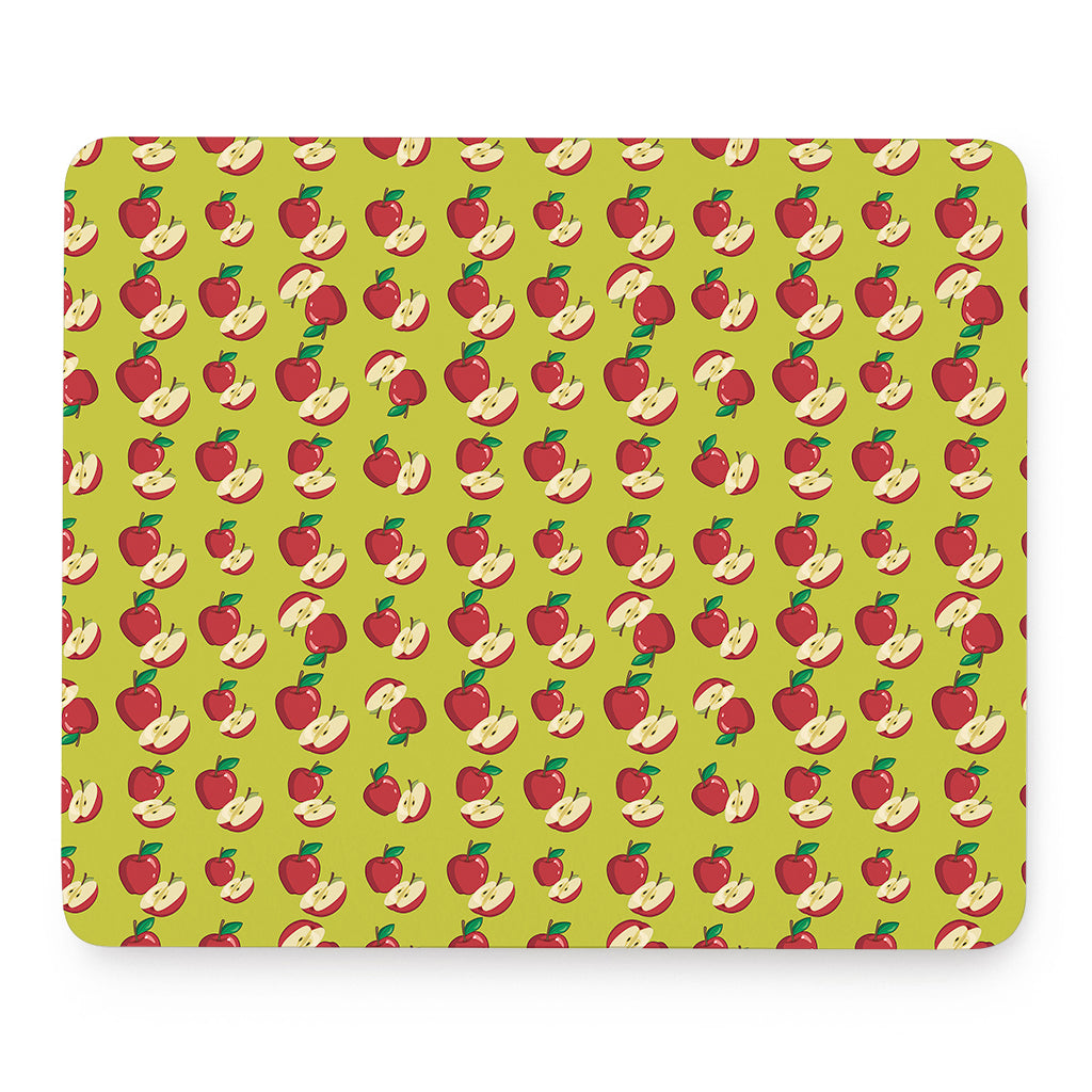 Red Apple Fruit Pattern Print Mouse Pad
