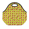 Red Apple Fruit Pattern Print Neoprene Lunch Bag