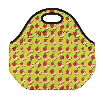 Red Apple Fruit Pattern Print Neoprene Lunch Bag