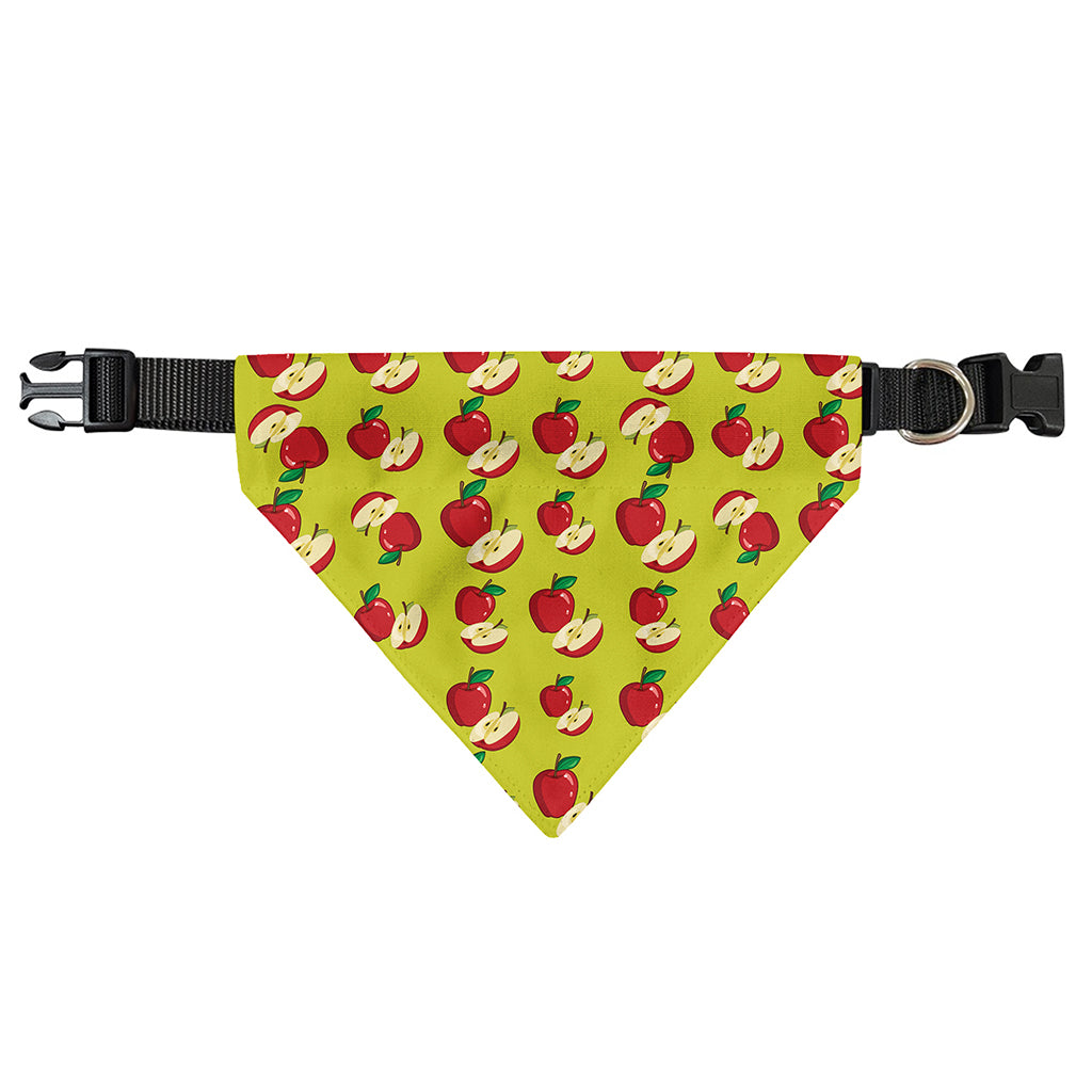 Red Apple Fruit Pattern Print Over The Collar Dog Bandana