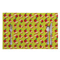 Red Apple Fruit Pattern Print Placemat