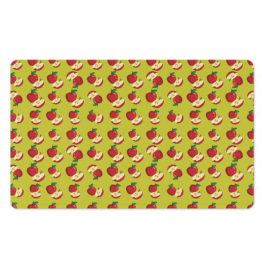Red Apple Fruit Pattern Print Polyester Doormat