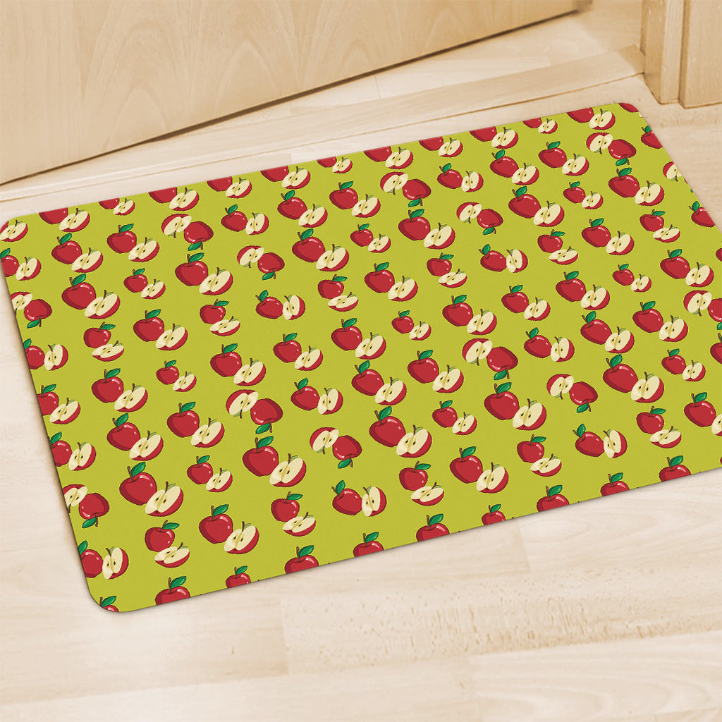 Red Apple Fruit Pattern Print Polyester Doormat