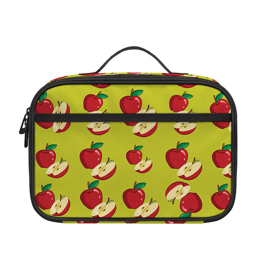 Red Apple Fruit Pattern Print Portable Lunch Bag