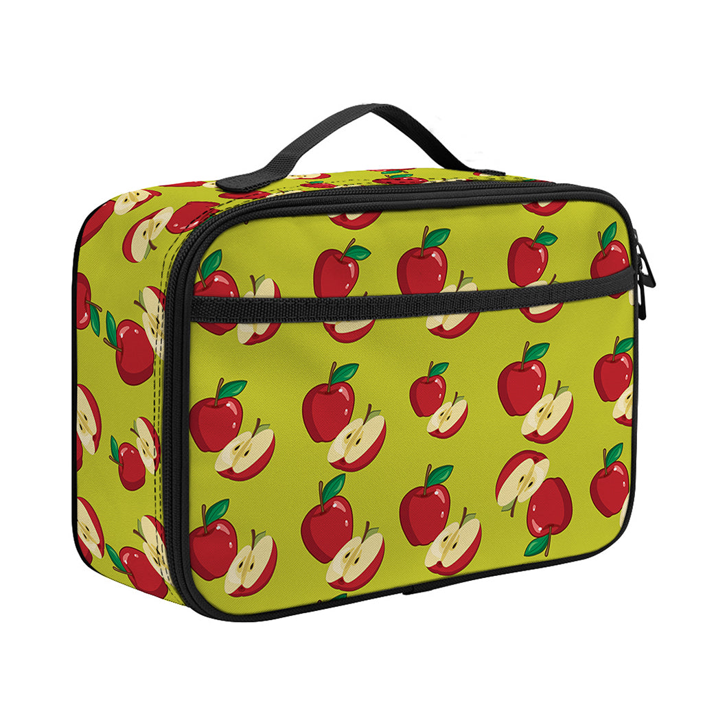 Red Apple Fruit Pattern Print Portable Lunch Bag