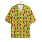 Red Apple Fruit Pattern Print Rayon Hawaiian Shirt