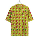 Red Apple Fruit Pattern Print Rayon Hawaiian Shirt