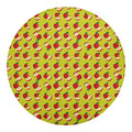 Red Apple Fruit Pattern Print Round Blanket