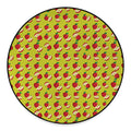 Red Apple Fruit Pattern Print Round Floor Mat