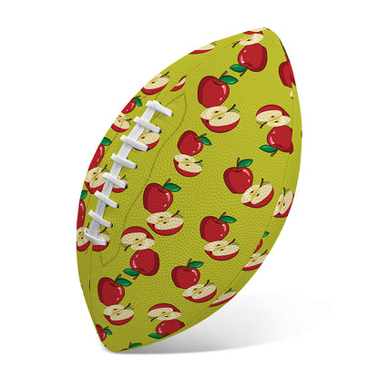 Red Apple Fruit Pattern Print Rugby Ball