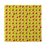 Red Apple Fruit Pattern Print Silk Bandana