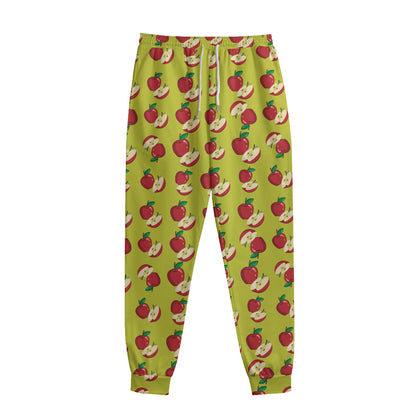 Red Apple Fruit Pattern Print Sweatpants