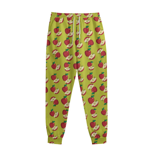Red Apple Fruit Pattern Print Sweatpants