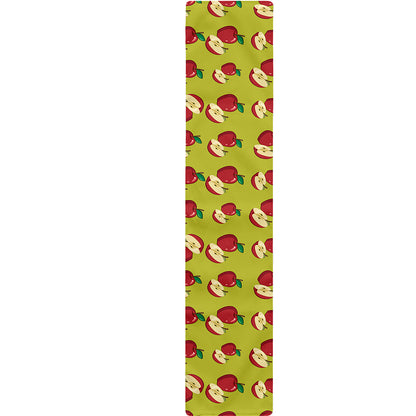 Red Apple Fruit Pattern Print Table Runner