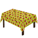 Red Apple Fruit Pattern Print Tablecloth
