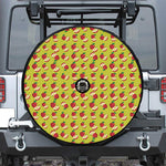 Red Apple Fruit Pattern Print Tire Cover With Camera Hole