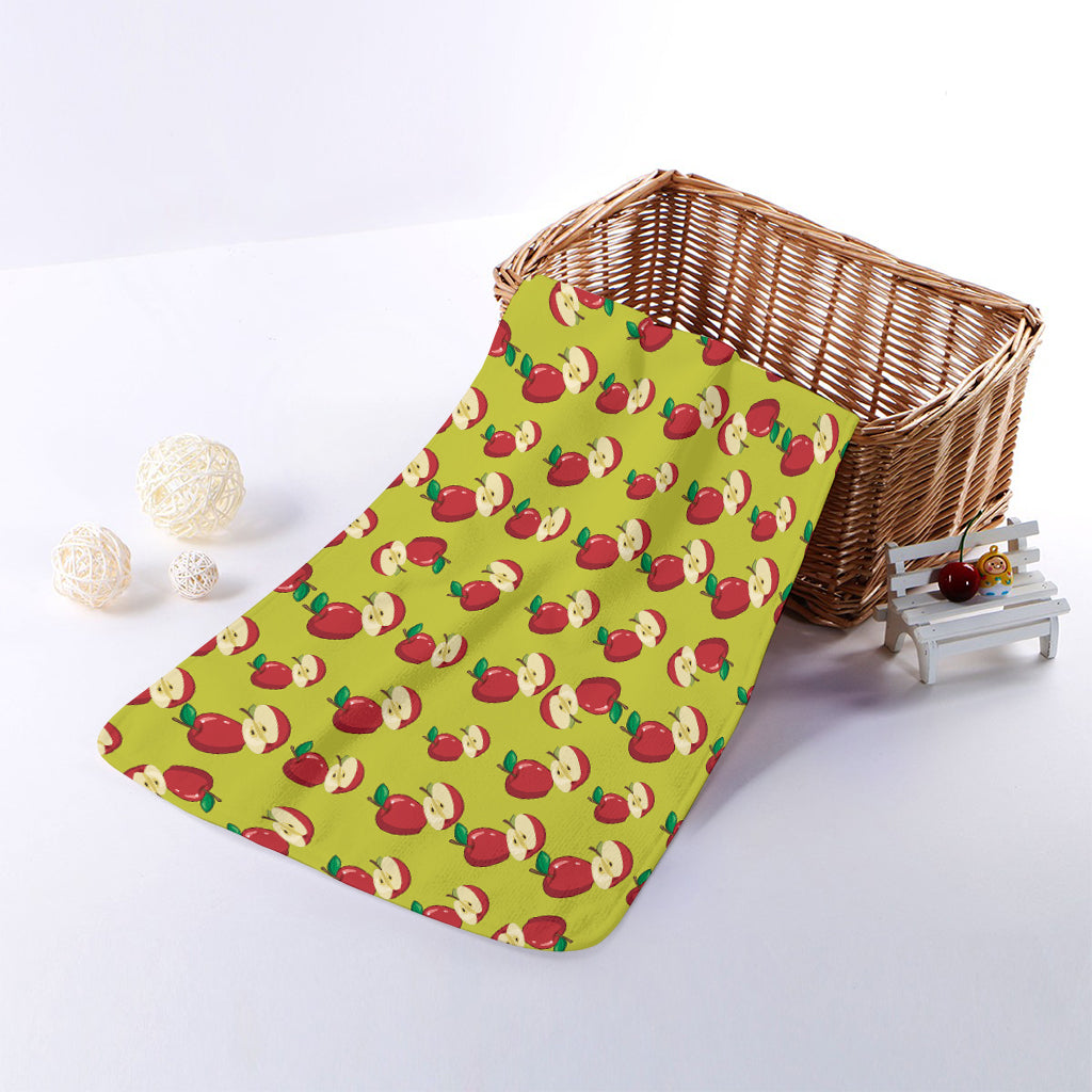 Red Apple Fruit Pattern Print Towel