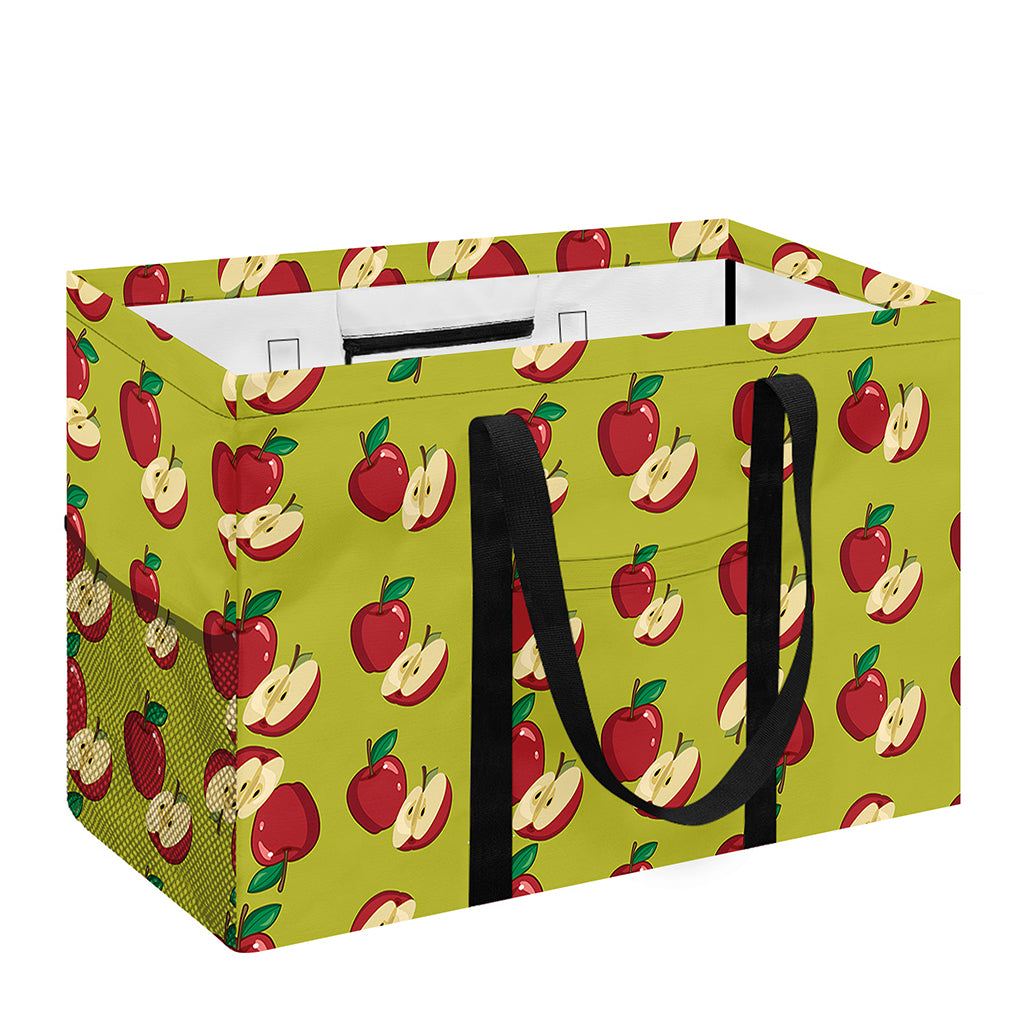 Red Apple Fruit Pattern Print Utility Tote Bag