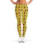 Red Apple Fruit Pattern Print Women's Leggings