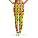 Red Apple Fruit Pattern Print Women's Leggings
