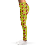 Red Apple Fruit Pattern Print Women's Leggings
