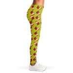 Red Apple Fruit Pattern Print Women's Leggings