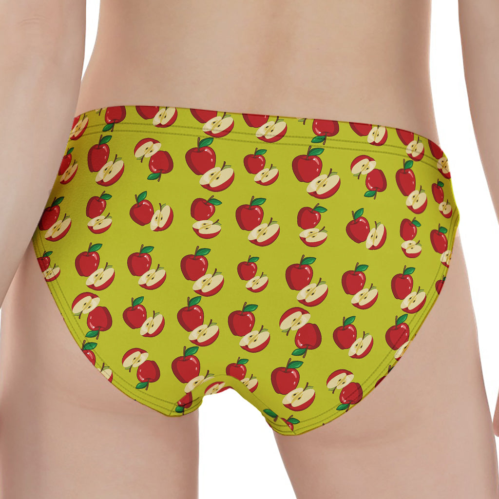 Red Apple Fruit Pattern Print Women's Panties