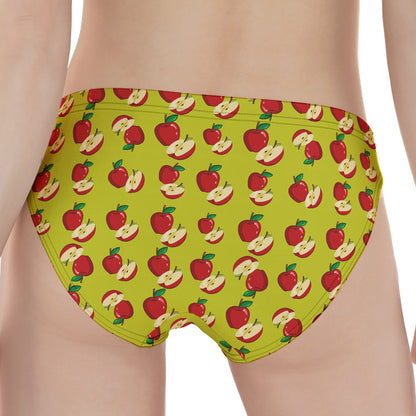 Red Apple Fruit Pattern Print Women's Panties