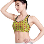 Red Apple Fruit Pattern Print Women's Sports Bra