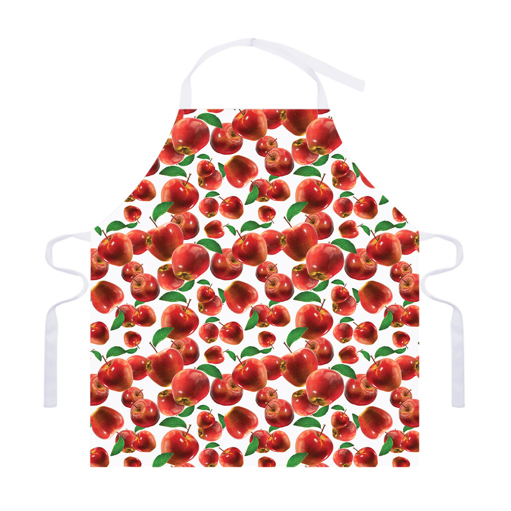 Red Apple Pattern Print Adjustable Apron