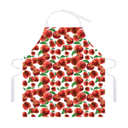 Red Apple Pattern Print Adjustable Apron