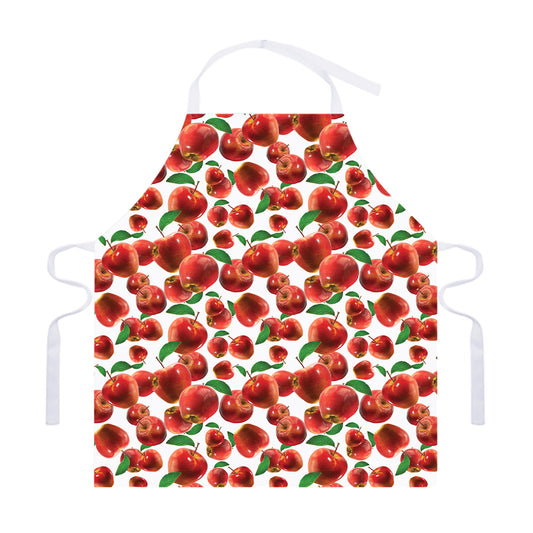 Red Apple Pattern Print Adjustable Apron