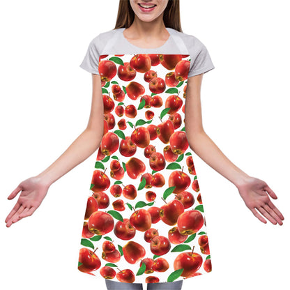 Red Apple Pattern Print Adjustable Apron