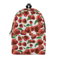 Red Apple Pattern Print School Backpack