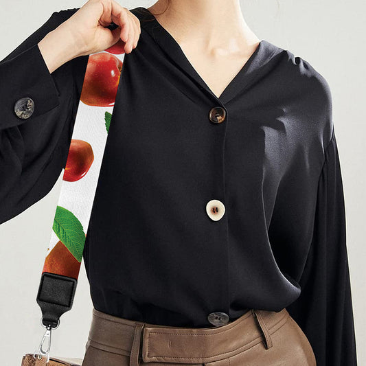 Red Apple Pattern Print Bag Strap