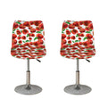 Red Apple Pattern Print Bar Stool Covers