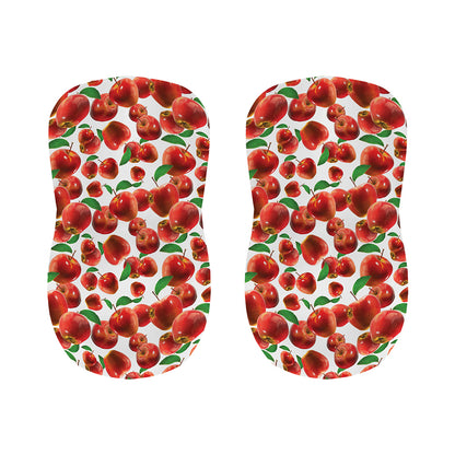 Red Apple Pattern Print Bar Stool Covers