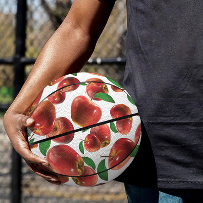Red Apple Pattern Print Basketball