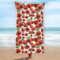 Red Apple Pattern Print Beach Towel