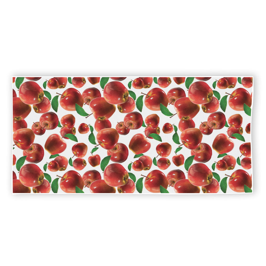Red Apple Pattern Print Beach Towel