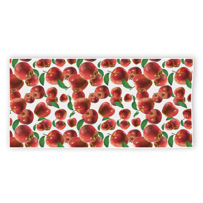 Red Apple Pattern Print Beach Towel
