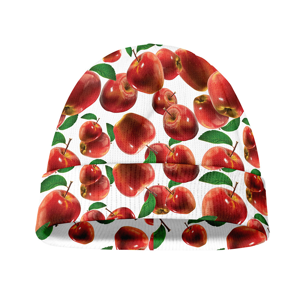 Red Apple Pattern Print Beanie