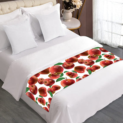 Red Apple Pattern Print Bed Runner