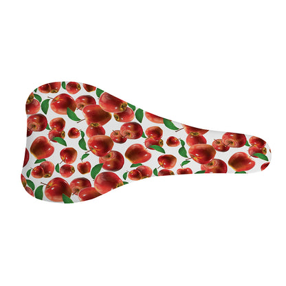 Red Apple Pattern Print Bicycle Seat Cover