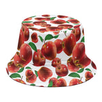 Red Apple Pattern Print Bucket Hat