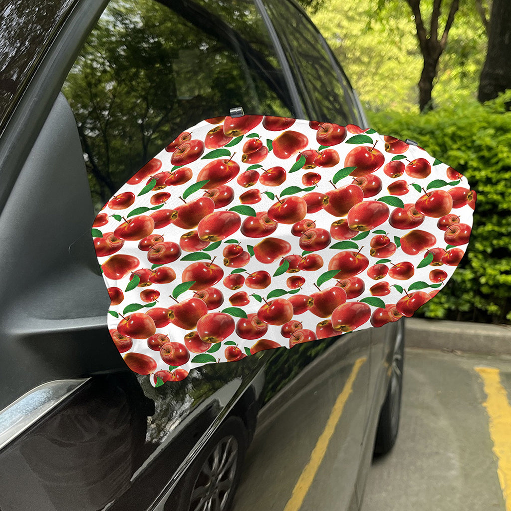 Red Apple Pattern Print Car Side Mirror Covers