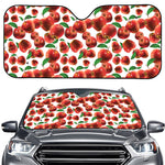 Red Apple Pattern Print Car Windshield Sun Shade
